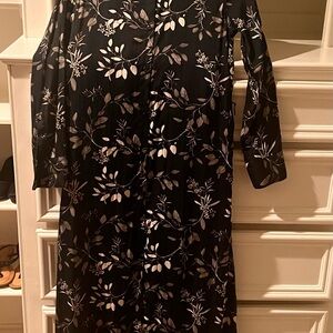 Elegant Black Floral Dress